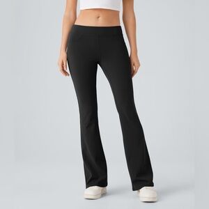 Halara Daystretch Black High Waisted Pocket Flares Size XL